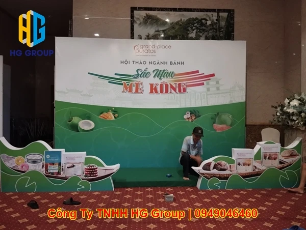 Thi Công Backdrop Sự Kiện Hội Thảo Sắc Màu Mê Kông Tại Cần Thơ