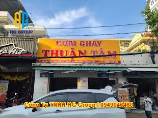 Thi Công Bảng Hiệu Quán Cơm Chay Thuận Tâm Tại Ninh Kiều Cần Thơ
