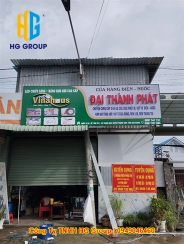 Thi Công Bảng Hiệu Tài Trợ Vinahous Cho Đại Lý Tại Cần Thơ