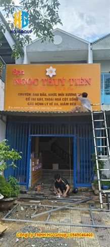 Thi Công Bảng Hiệu Mặt Dựng Alu Chữ Nổi Mica Ngọc Thuỷ Tiên Tại Cần Thơ