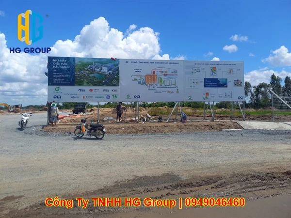 Thi Công Hàng Rào Pano Hoarding Board Nhà Máy Điện Rác Hậu Giang