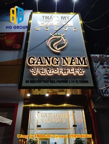 Thi Công Bảng Hiệu Viện Thẩm Mỹ Quốc Tế Gangnam Tại Cần Thơ