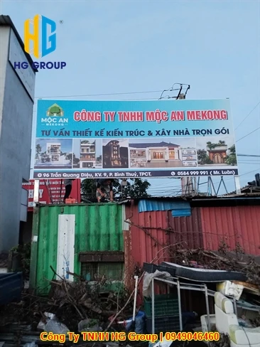 Thi Công Bảng Hiệu Khung Sắt Căng Bạt Cần Thơ Giá Rẻ Chống Gió Bền Đẹp