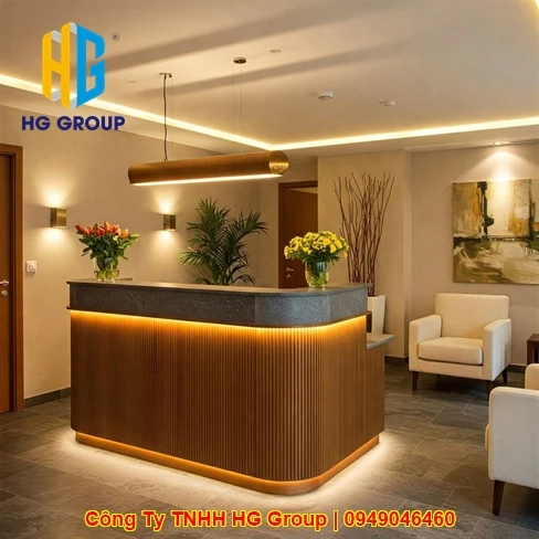 Xưởng Đóng Quầy Lễ Tân Cần Thơ Giá Rẻ Đẹp Sang Trọng Theo Yêu Cầu