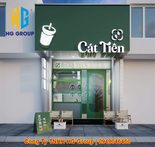 Làm Bảng Hiệu Quán Cà Phê Trà Sữa Hiện Đại Cần Thơ Giá Xưởng Trọn Gói Sang Đẹp Thu Hút