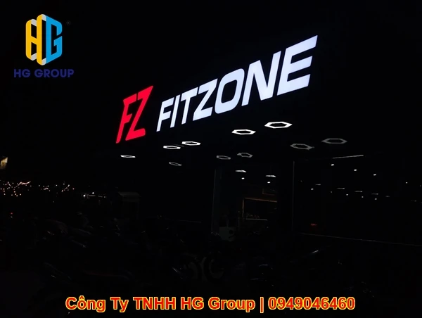 Dự Án Thi Công Bảng Hiệu Phòng Gym FITZONE Cần Thơ | HG GROUP