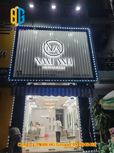 Thi Công Bảng Hiệu & Nội Thất Nam Anh Hair Salon Tại Cần Thơ