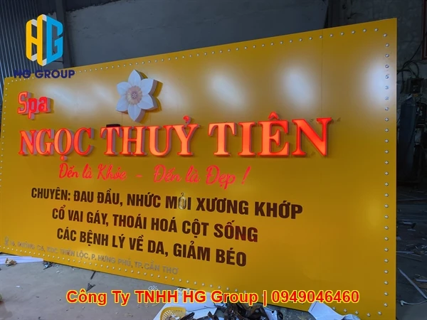 Thiết Kế & Thi Công Bảng Hiệu Alu Chữ Nổi Ngọc Thủy Tiên Đẳng Cấp, Giá Gốc Tại Xưởng Cần Thơ