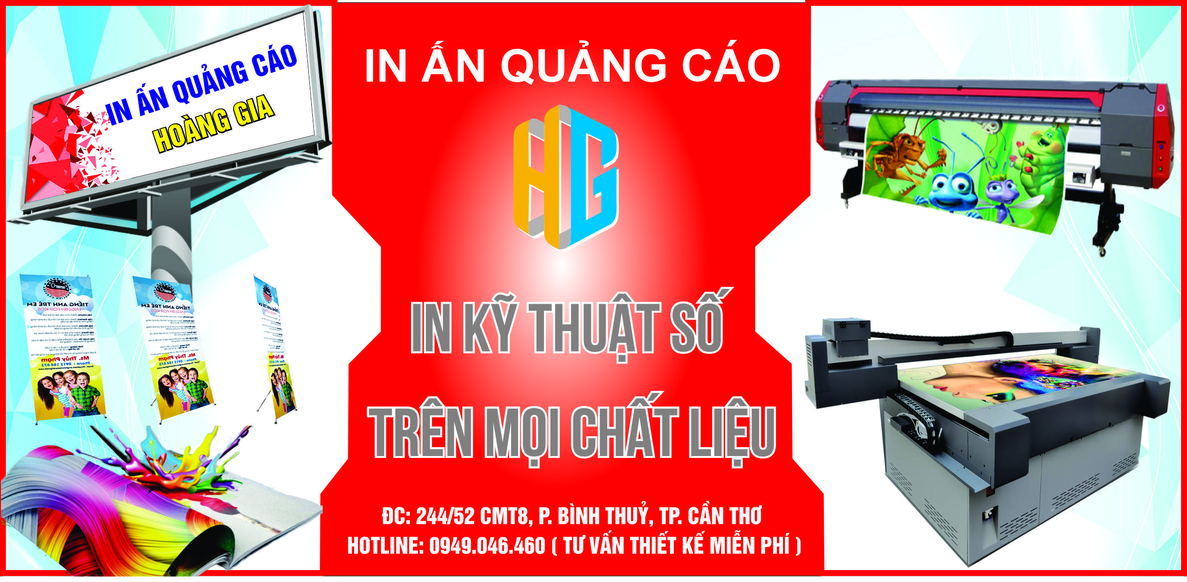 in ấn quảng cáo khổ lớn trên mọi loại chất liệu tại cần thơ