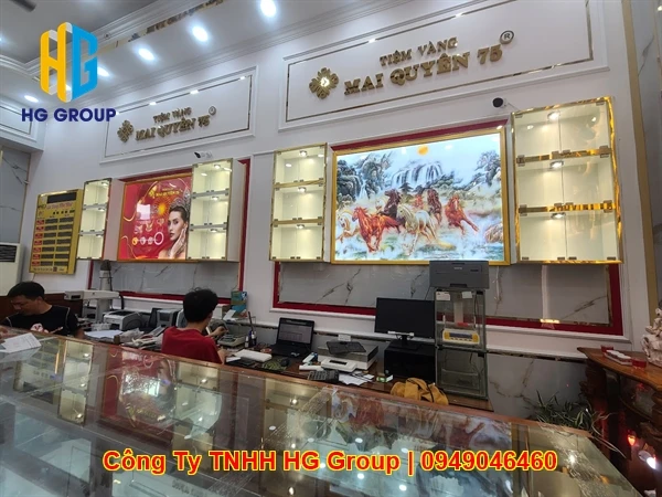 Thi Công Bảng Hiệu & Nội Thất Tiệm Vàng Mai Quyên 75 Tại Cần Thơ