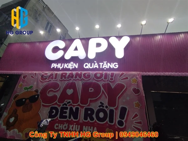 Dự Án Thi Công Trọn Gói Bảng Hiệu & Nội Thất Shop Phụ Kiện Quà Tặng CAPY Cần Thơ