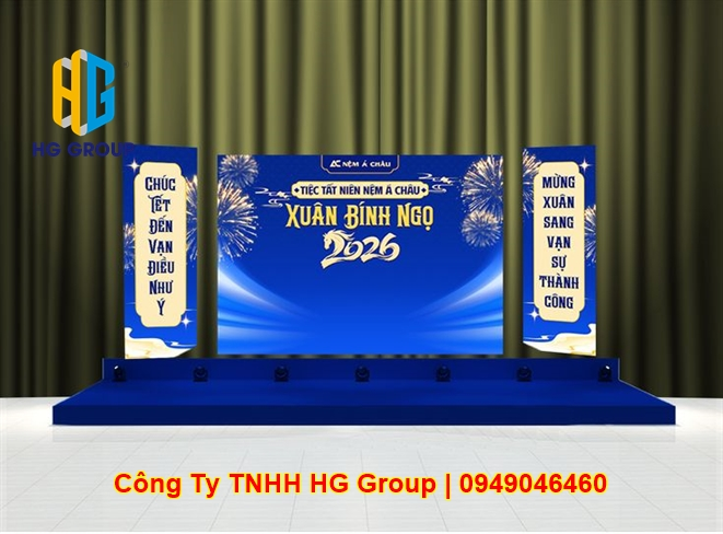 Dịch Vụ Thiết Kế Và Thi Công Backdrop Trọn Gói Tại Nhà Hàng Vạn Phát Cồn Khương