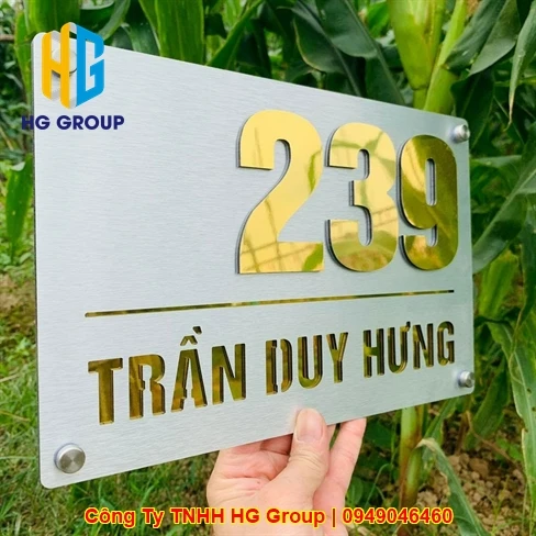 Làm Bảng Số Nhà Inox Ăn Mòn Cần Thơ Đẳng Cấp Sang Trọng Bền Vĩnh Cửu Giá Xưởng
